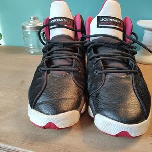 Jordan  Black and Pink Sneakers